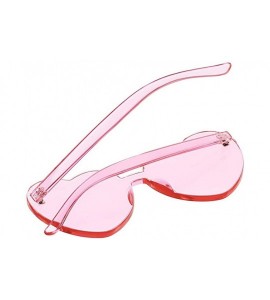 Rimless Heart Shape Sunglasses Party Sunglasses - Sunglasses Eyewear Accessory Eyewear - Pink - CH1933ZWZS3 $17.96