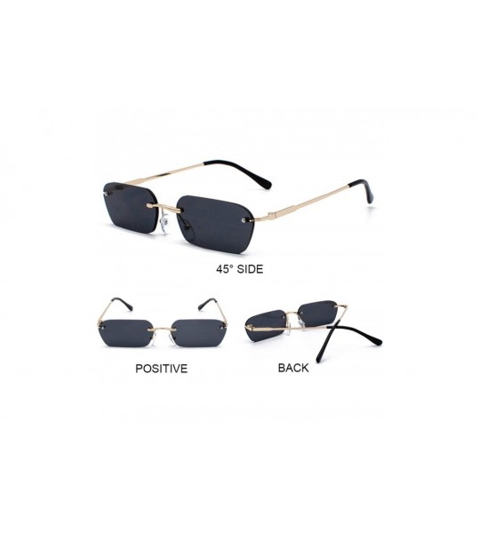 Square Square Sunglasses Women 2019 Small RimlRetro Vintage Sun Glasses Men Shades Zonnebril Dame - C3 Red - CH19855XRY3 $39.13