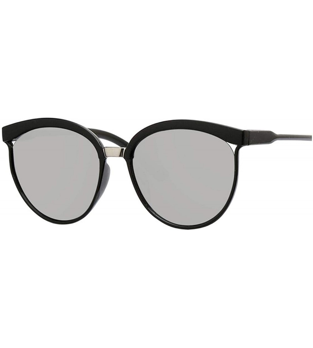 Oval Black Cat Eye Sunglasses Women Brand Designer Retro Cateyes Glasses Female Frame Oval Eyewear UV400 Ladies - CG198ZXNE6M...