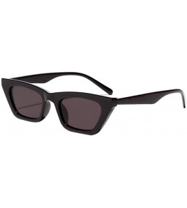 Square Fashion Cat Eye Sunglasses Women Men Square Frame Lens Sunglasses - CZ18AA83WAL $19.52