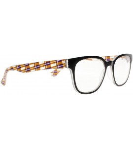 Square Stylish Readers Large Big Square Clears Lens Check Patterns Reading Glasses +1.00 ~ +4.00 - Brown - CV188NEECDE $18.57