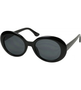 Round Classic Kurt CobaSunglasses Clout Goggles Mod Thick Oval Frame Retro Fashion Gangster Shades - CO185C3RUM7 $19.20