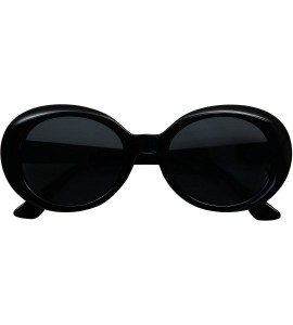 Round Classic Kurt CobaSunglasses Clout Goggles Mod Thick Oval Frame Retro Fashion Gangster Shades - CO185C3RUM7 $19.20