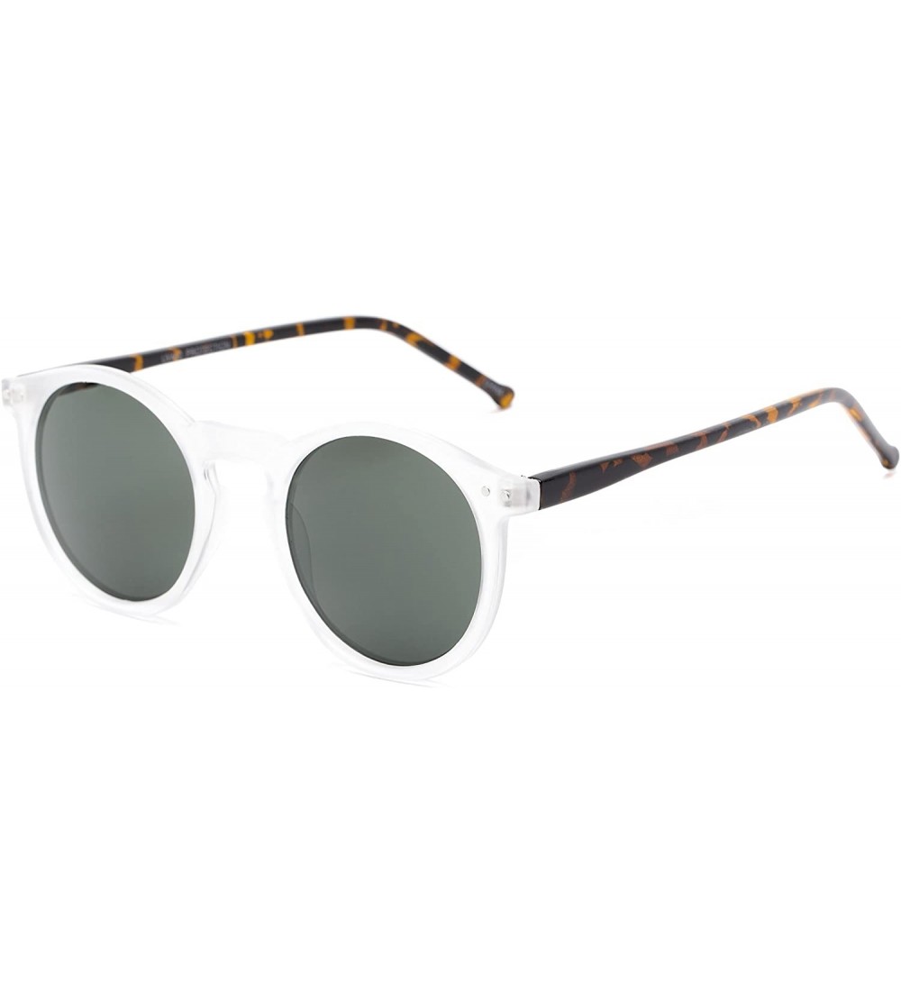 Round Sunglass Warehouse Lincoln - Plastic Round Men's & Women's Full Frame Sunglasses - CJ12NZHZ1HM $19.82