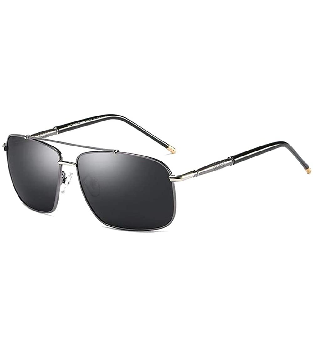 Sport Polarized sunglasses reflected dazzling Glasses - Black+silver - CT18U9DLER5 $39.45