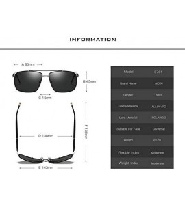 Sport Polarized sunglasses reflected dazzling Glasses - Black+silver - CT18U9DLER5 $39.45