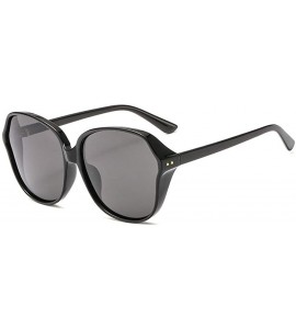 Oversized Oversized Sunglasses Designer Transparent Polarized - Black - CN18NILUTEH $25.21