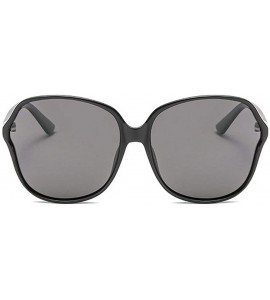 Oversized Oversized Sunglasses Designer Transparent Polarized - Black - CN18NILUTEH $25.21