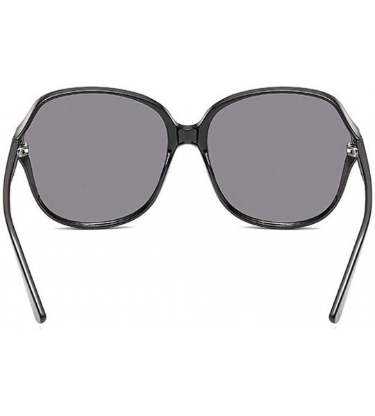 Oversized Oversized Sunglasses Designer Transparent Polarized - Black - CN18NILUTEH $25.21