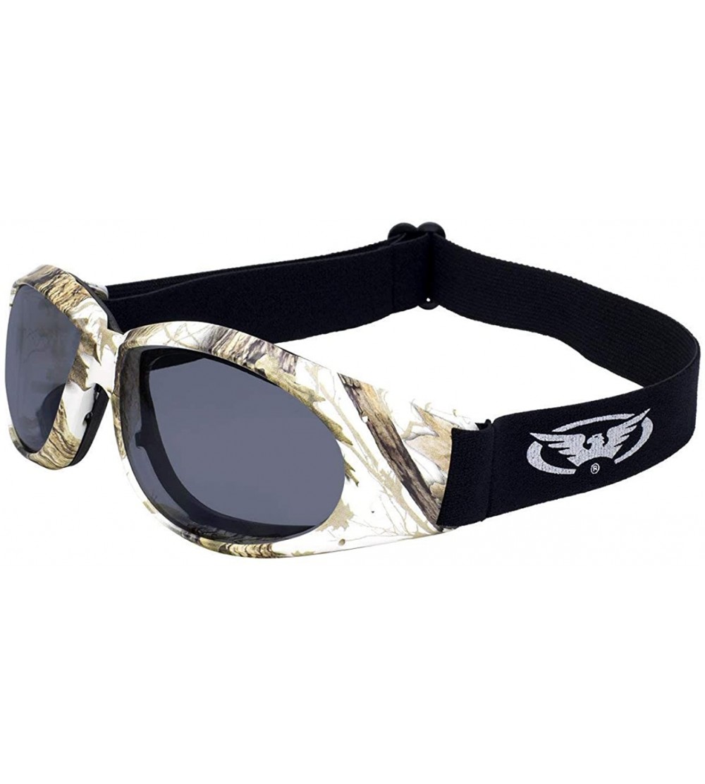 Goggle Eliminator Z 55 Padded Riding Safety Goggles White Camo with Smoke Lenses - CP18HY5OXKG $33.58
