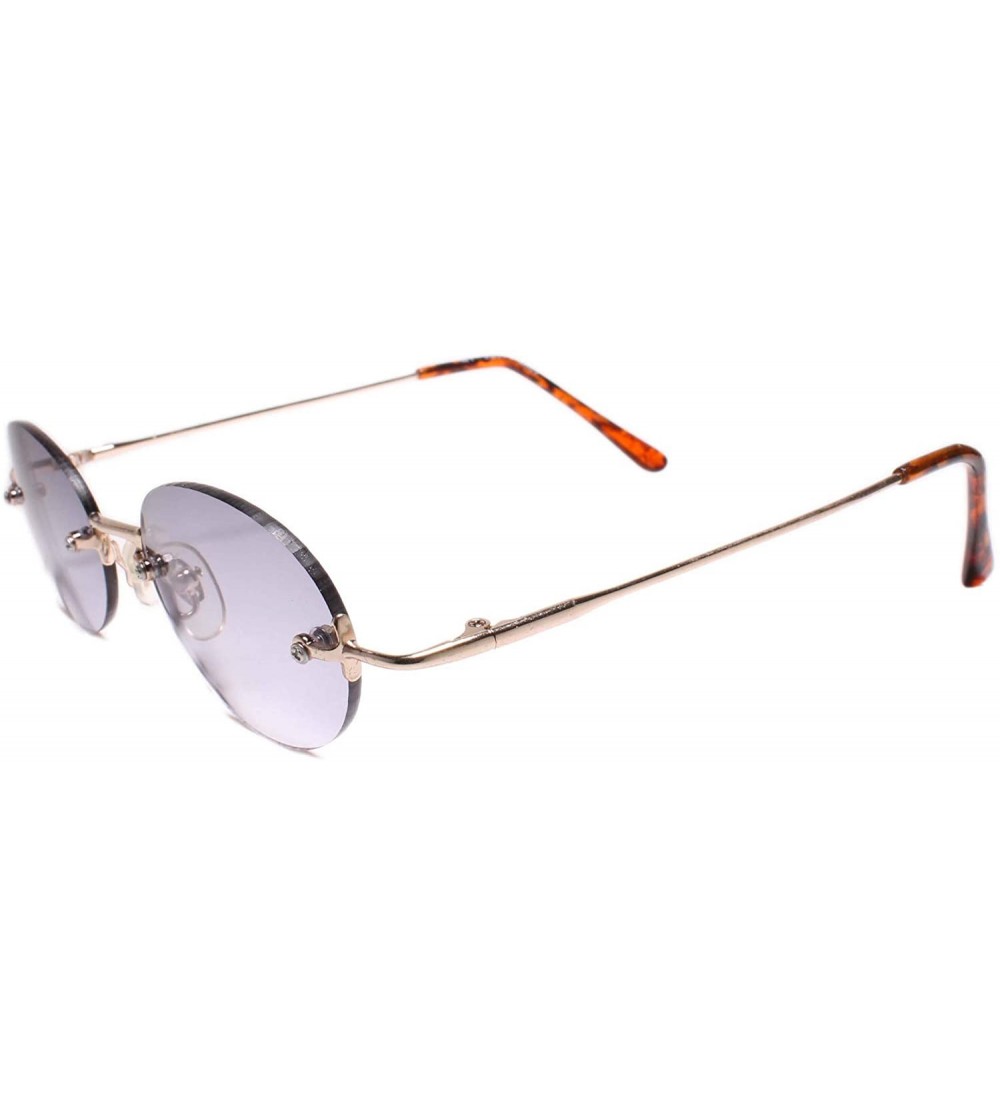 Round Genuine Vintage 80s Style Hip Hop Dapper Round Sunglasses - Gold - C218WC6MTTH $26.28