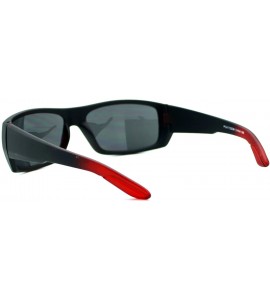 Rectangular Mens Classic Rectangular Frame Sunglasses Casual Stylish Shades UV 400 - Matte Black Red - CK18929E90Y $19.09