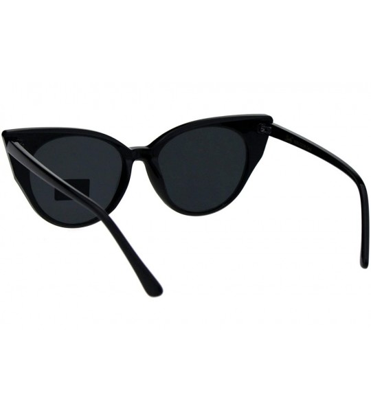 Butterfly Womens Fashion Sunglasses Butterfly Cateye Frame Slim Design UV 400 - Black (Black) - CI18KIA36II $20.34