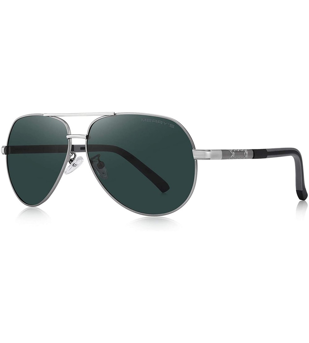 Aviator Men Vintage Aluminum Polarized Sunglasses for Men Womens Polarized Mirror with Case - G15 - CG18XS4HEXS $25.25