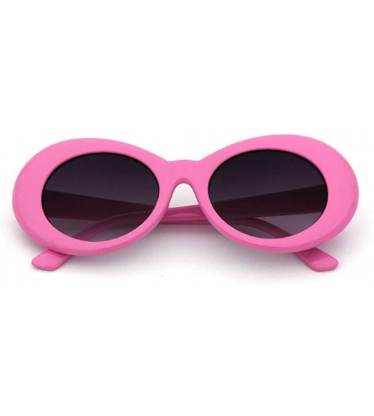 Oval Vintage Sunglasses Driving Outdoor - Pink - CR197TXRX54 $45.68