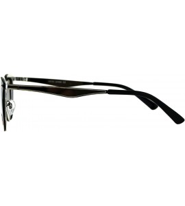 Rimless Color Mirror Rimless Hipster Half Rim Style Sunglasses - Silver - C518CSI9Q4G $22.84