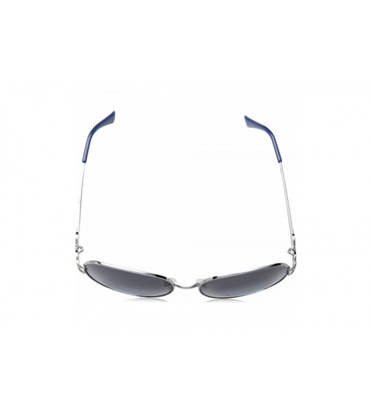 Oval Women's R568 Oval Sunglasses - Silver/Blue - C8129HH0L89 $81.67