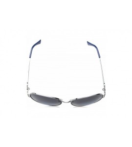 Oval Women's R568 Oval Sunglasses - Silver/Blue - C8129HH0L89 $81.67