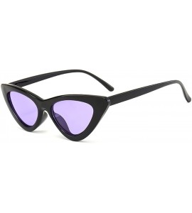 Cat Eye Sunglasses Triangle Vintage Glasses Female - Bgreen - CW18SSWI0G9 $21.49