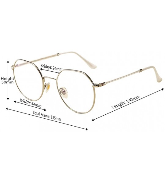 Oval Men women Vintage Classic Oval Frame Clear Lens Glasses - Silver - CT196XKYRH7 $21.24