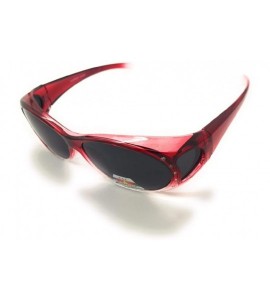 Oval Unisex Wear Over Prescription Glasses Rx Glasses Polarized Sunglasses With Microfiber Soft Pouch - Red Fade - CD18OR4HA4...