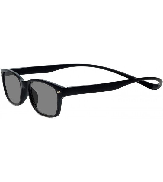 Rectangular Greenwich Polarized Magnetic Sunglasses - Matte Black - CI18HYU0ZQE $50.87