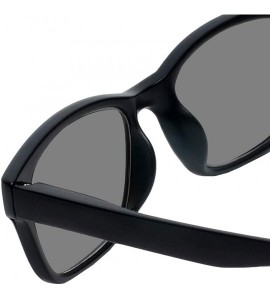 Rectangular Greenwich Polarized Magnetic Sunglasses - Matte Black - CI18HYU0ZQE $50.87