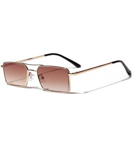 Oval New Square Sunglasses Women Retro Men Brand Designer Sun Glasses Vintage Gradient Mirrored Metal Frame - C2 - CN197A37K7...