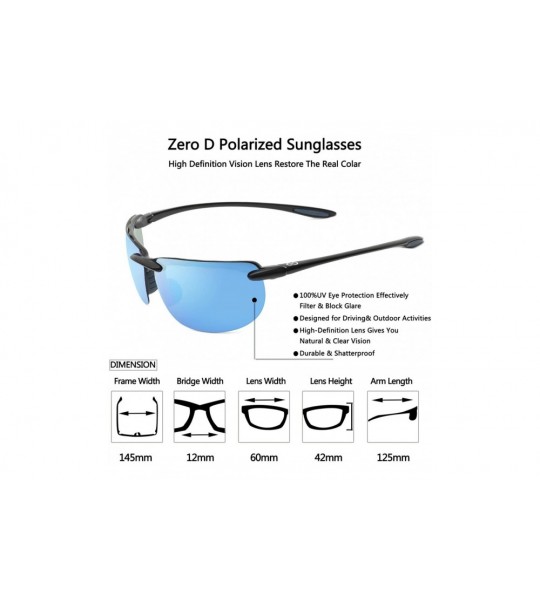 Square Rimless Polarized Sport Mirrored Sunglasses Men Women Brand Design UV400 Driving Fishing Cycling Running - CK18A937745...