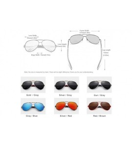 Square Retro brand sunglasses polarized sunglasses aluminum - Silver Red - CE1982YS5D2 $49.73