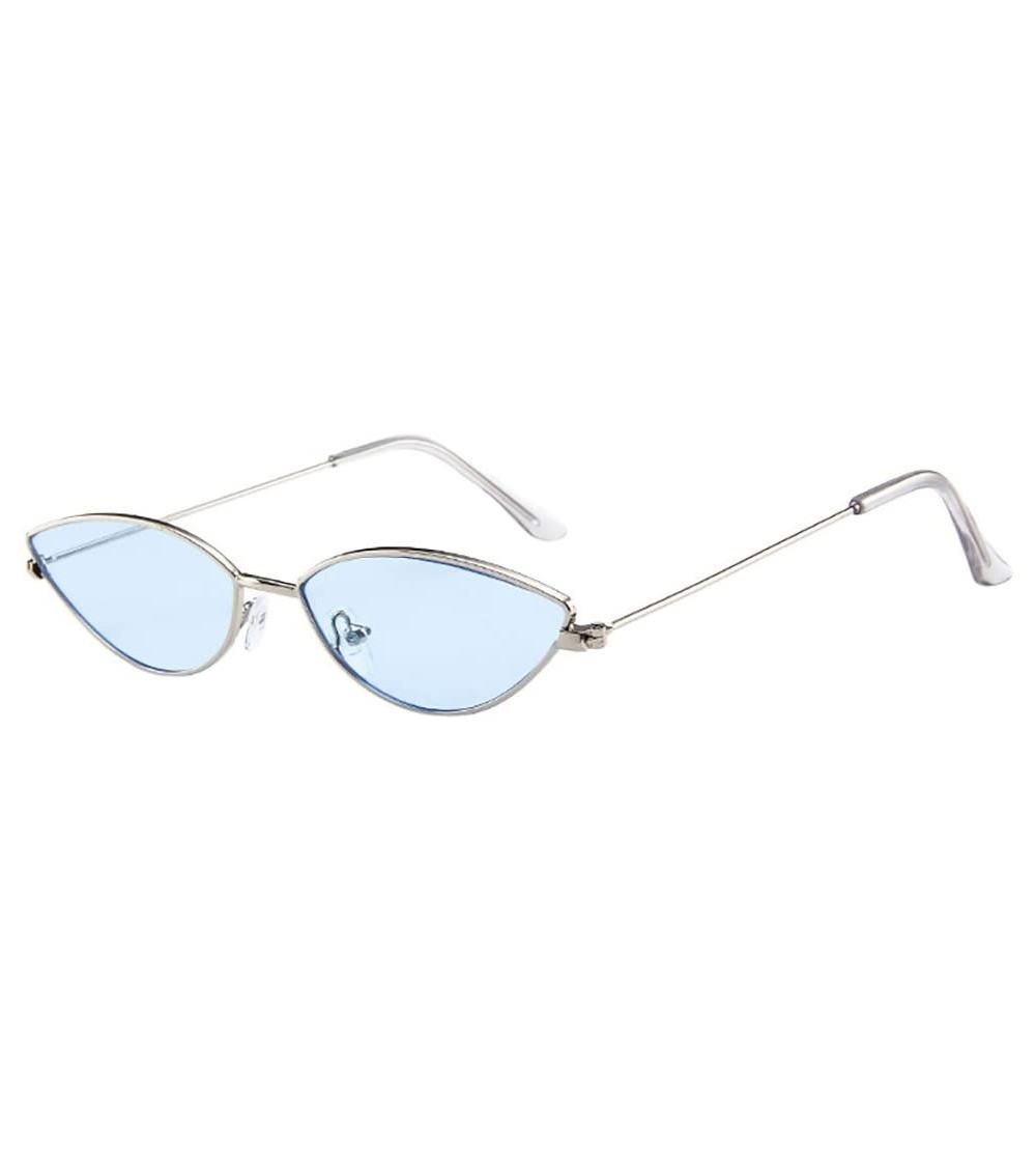 Cat Eye Sunglasses Metallic Streamline Colorful - G - CA199SDL6ZQ $15.62