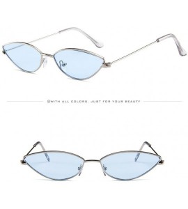 Cat Eye Sunglasses Metallic Streamline Colorful - G - CA199SDL6ZQ $15.62