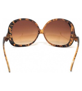 Round Brown Gradient Oversize Sunglasses for Women - Tortoise - Size X-Large - CJ11FFH3P4D $18.49