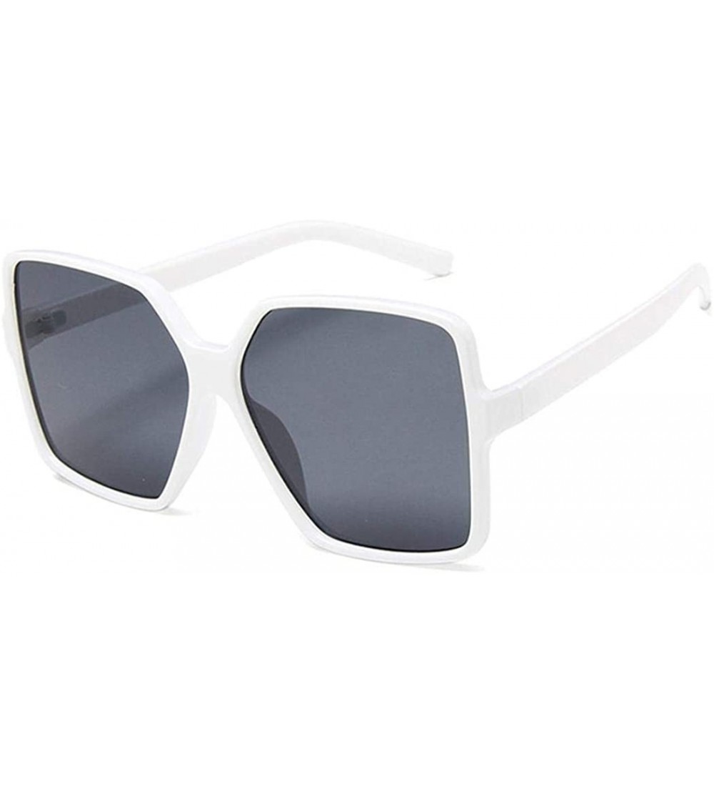Square New Fashion Unisex Eyewear Casual Square Shape Big-frame Sunglasses Sunglasses - CI199XTG6A8 $29.55