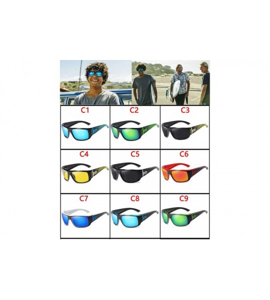 Square DESIGN Men Classic Polarized Sunglasses Male Sport Fishing Shades Eyewear UV400 Protection - CU18AL9N5C8 $25.32