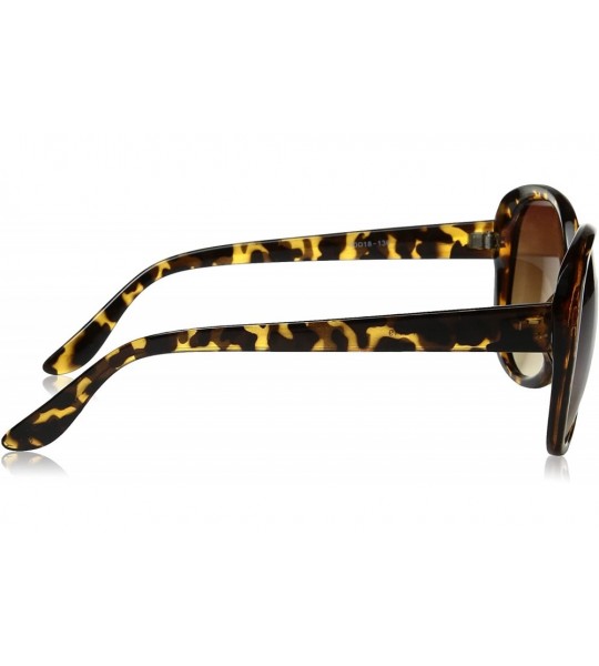 Oversized Women's P2419 Oversized Sunglasses- Tort/Gradient Brown - CX12MZSIJ33 $23.04