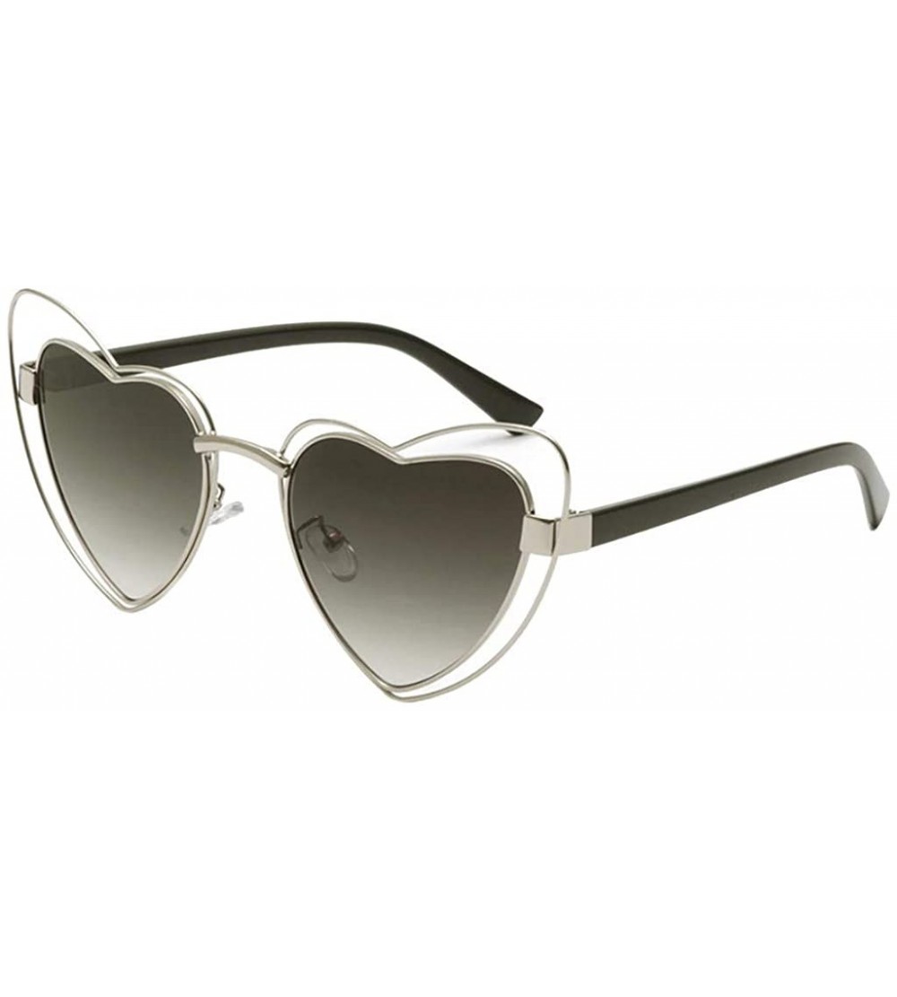 Oversized Sunglasses for Women Heart Sunglasses Vintage Sunglasses Retro Oversized Glasses Eyewear - D - CC18QOD6GZE $14.43