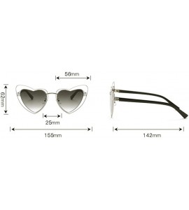 Oversized Sunglasses for Women Heart Sunglasses Vintage Sunglasses Retro Oversized Glasses Eyewear - D - CC18QOD6GZE $14.43