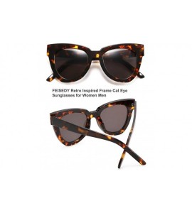 Cat Eye Retro Cat Eye Sunglasses Women Men Vintage Square Cateye UV400 Sunglasses B2586 - Leopard - CO199L5ND9C $23.52