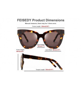 Cat Eye Retro Cat Eye Sunglasses Women Men Vintage Square Cateye UV400 Sunglasses B2586 - Leopard - CO199L5ND9C $23.52