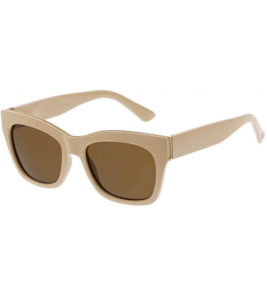 Square Women's Shine On Polarized Square Sunglasses - Taupe - 53 mm 0 - C918INE2D35 $43.08