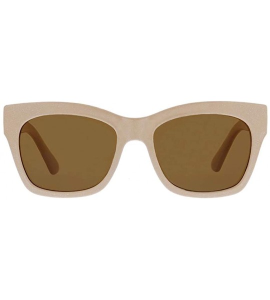 Square Women's Shine On Polarized Square Sunglasses - Taupe - 53 mm 0 - C918INE2D35 $43.08