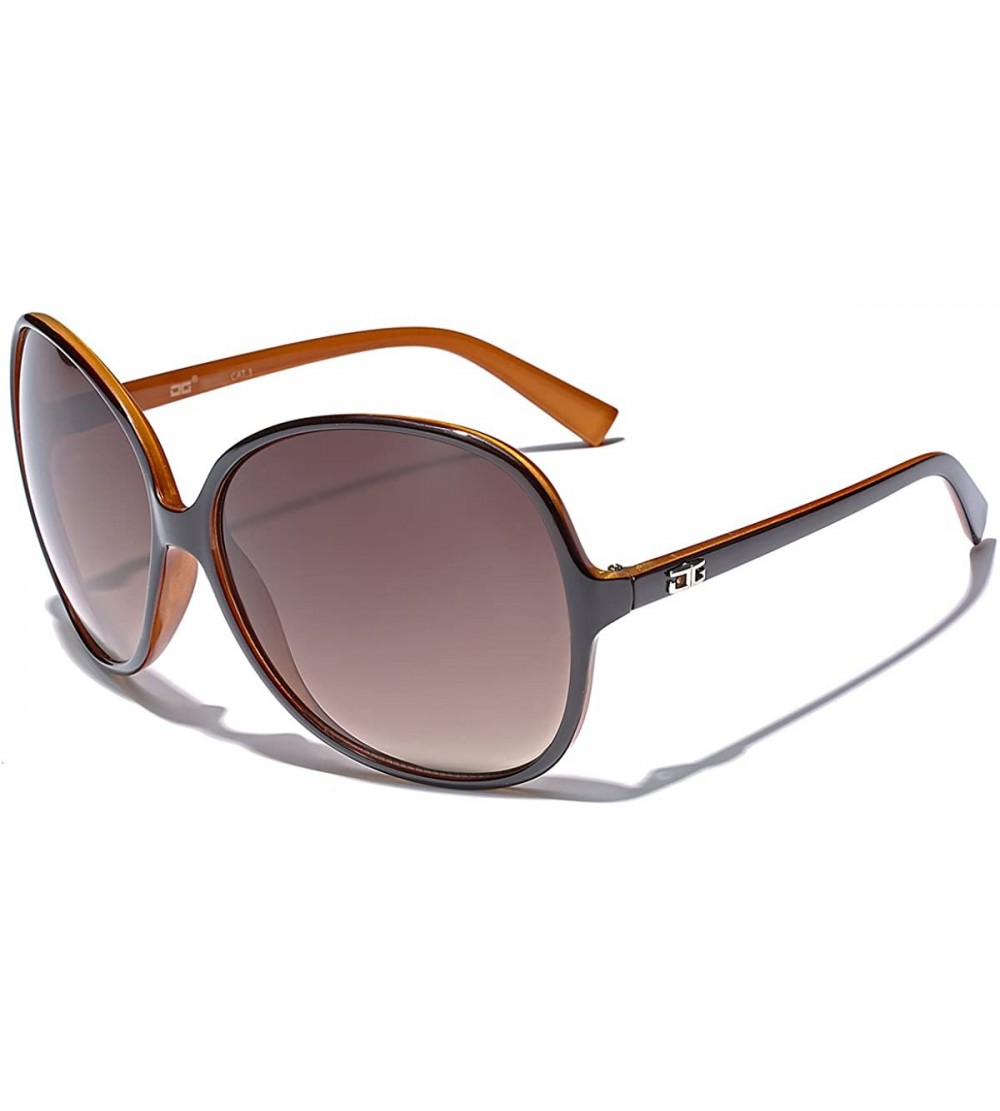 Oversized Oversized Frame Women's Round Butterfly Shape Sunglasses - Orange - CR1252TBQK3 $19.69