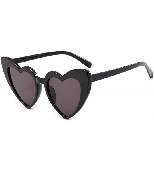 Cat Eye Sunglasses Women Cat Eye Vintage Sun Glasses Christmas gift Heart shape Party Glasses - Wgray - CR18W4EG9LS $21.53