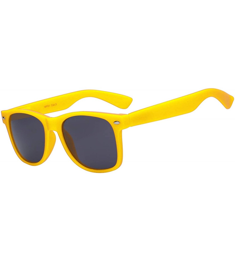 Sport Retro 80's Vintage Sunglasses Colored Frame Smoke Lens Brand - New_retro_smoke_yellow - CG184IKZZ8E $19.11