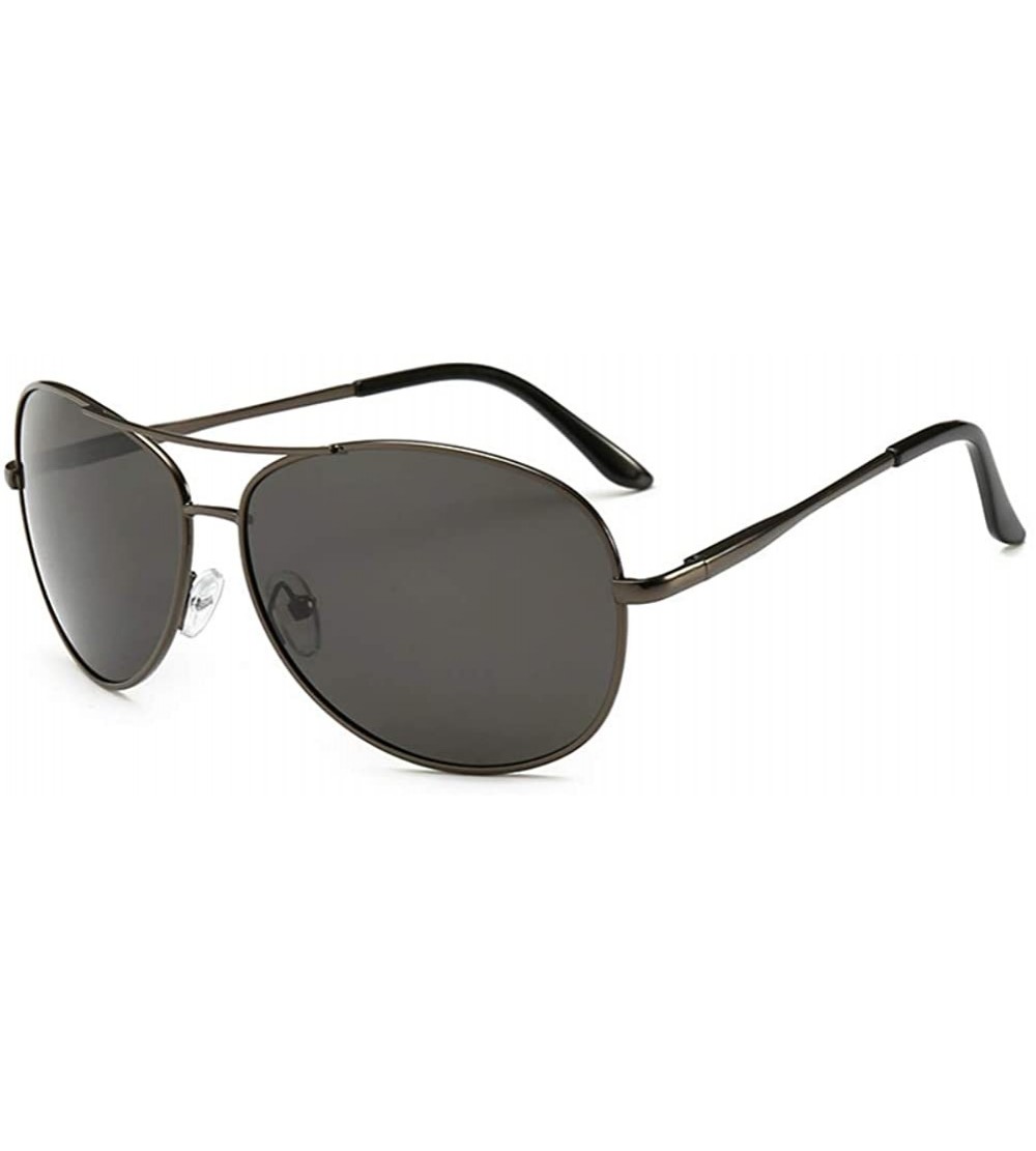 Oversized Polarized Sunglasses for Men?Vintage Aviation Sunglasses Metal Frame?UV400 Protection Good For Driving - Gun Grey -...
