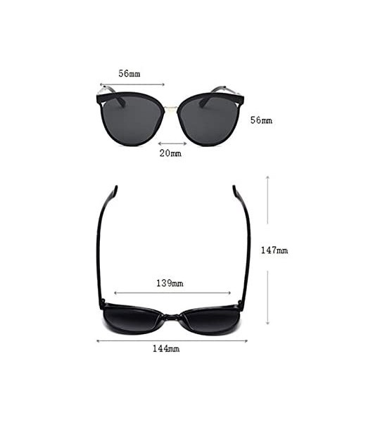 Square Men Women Sunglasses - Unisex Trendy Square Vintage Mirrored Sunglasses Black Sunglasses Outdoor Beach Glasses - C7195...