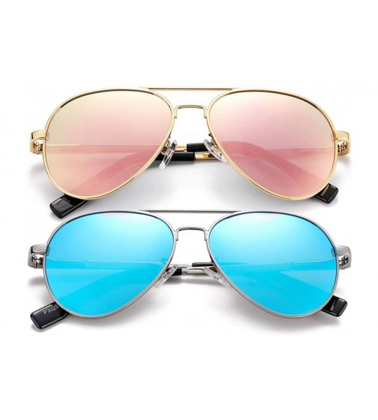 Sport Polarized Small Aviator Sunglasses for Small Face Women Men Juniors - 52mm - CL1963KQOUM $40.79