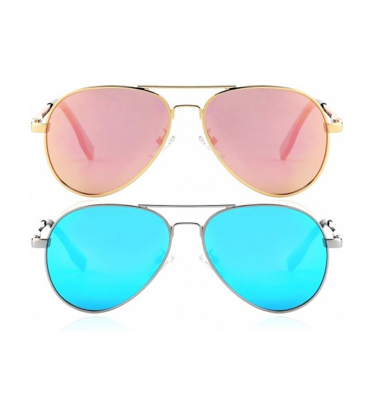 Sport Polarized Small Aviator Sunglasses for Small Face Women Men Juniors - 52mm - CL1963KQOUM $40.79