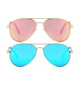 Sport Polarized Small Aviator Sunglasses for Small Face Women Men Juniors - 52mm - CL1963KQOUM $40.79